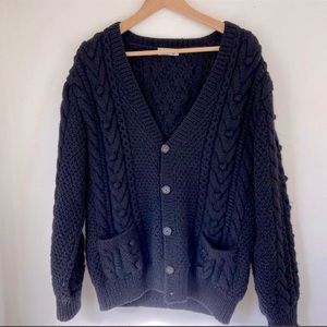 Vintage Issey Miyake  Cable Knit Chunky Cardigan
